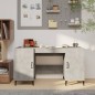 vidaXL Escritorio de madera contrachapada gris hormigón 140x50x75 cm vidaXL Escritorio de madera contrachapada gris hormigón 140x50x75 cm
