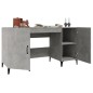 vidaXL Escritorio de madera contrachapada gris hormigón 140x50x75 cm vidaXL Escritorio de madera contrachapada gris hormigón 140x50x75 cm