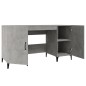 vidaXL Escritorio de madera contrachapada gris hormigón 140x50x75 cm vidaXL Escritorio de madera contrachapada gris hormigón 140x50x75 cm
