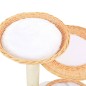 vidaXL Rascador para gatos con poste de sisal madera natural de sauce vidaXL Rascador para gatos con poste de sisal madera natural de sauce