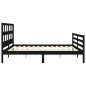 vidaXL Estructura de cama con cabecero madera maciza negro 200x200 cm vidaXL Estructura de cama con cabecero madera maciza negro 200x200 cm