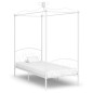vidaXL Estructura de cama con dosel metal blanco 100x200 cm vidaXL Estructura de cama con dosel metal blanco 100x200 cm