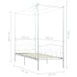 vidaXL Estructura de cama con dosel metal blanco 100x200 cm vidaXL Estructura de cama con dosel metal blanco 100x200 cm