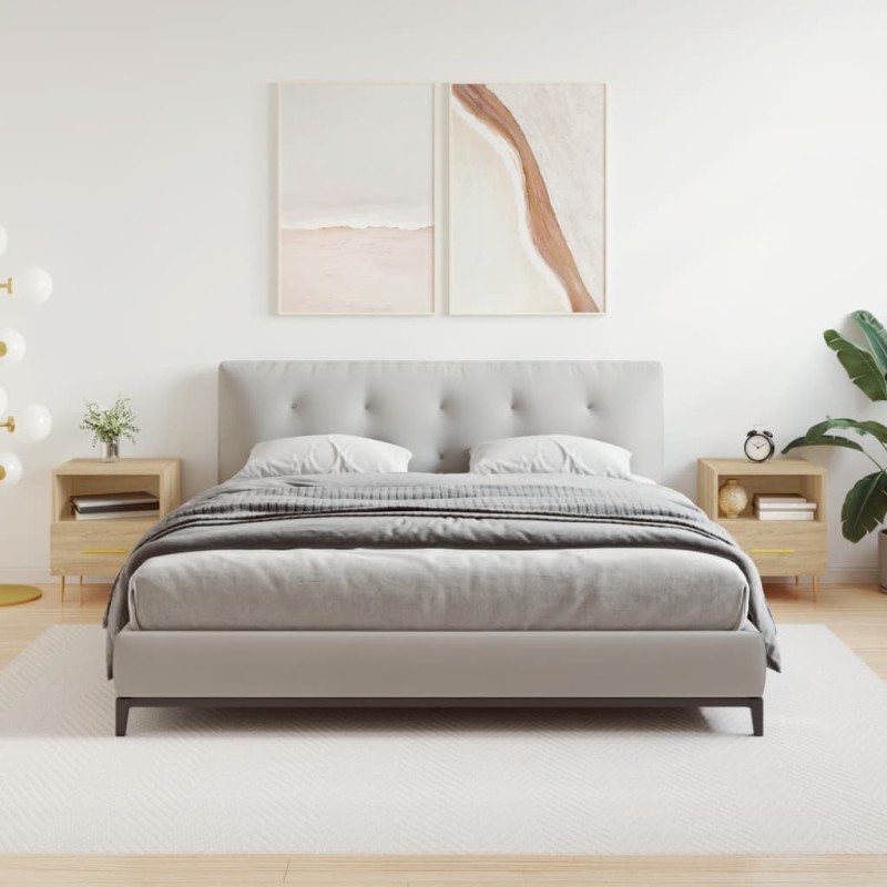 vidaXL Mesita noche 2 uds madera ingeniería roble Sonoma 40x35x47,5 cm vidaXL Mesita noche 2 uds madera ingeniería roble Sonoma 40x35x47,5 cm
