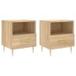 vidaXL Mesita noche 2 uds madera ingeniería roble Sonoma 40x35x47,5 cm vidaXL Mesita noche 2 uds madera ingeniería roble Sonoma 40x35x47,5 cm