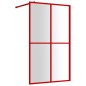 vidaXL Mampara puerta de ducha vidrio transparente ESG rojo 118x195 cm vidaXL Mampara puerta de ducha vidrio transparente ESG rojo 118x195 cm