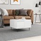 vidaXL Mesa de centro madera contrachapada blanco brillo 55x55x36,5 cm vidaXL Mesa de centro madera contrachapada blanco brillo 55x55x36,5 cm