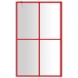 vidaXL Mampara puerta de ducha vidrio transparente ESG rojo 118x195 cm vidaXL Mampara puerta de ducha vidrio transparente ESG rojo 118x195 cm