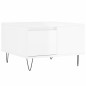 vidaXL Mesa de centro madera contrachapada blanco brillo 55x55x36,5 cm vidaXL Mesa de centro madera contrachapada blanco brillo 55x55x36,5 cm
