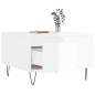 vidaXL Mesa de centro madera contrachapada blanco brillo 55x55x36,5 cm vidaXL Mesa de centro madera contrachapada blanco brillo 55x55x36,5 cm