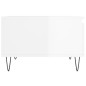 vidaXL Mesa de centro madera contrachapada blanco brillo 55x55x36,5 cm vidaXL Mesa de centro madera contrachapada blanco brillo 55x55x36,5 cm