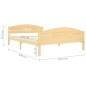 vidaXL Estructura de cama de madera maciza de pino 140x200 cm vidaXL Estructura de cama de madera maciza de pino 140x200 cm