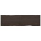 vidaXL Tablero mesa madera tratada borde vivo marrón 200x50x(2-4) cm vidaXL Tablero mesa madera tratada borde vivo marrón 200x50x(2-4) cm
