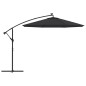 vidaXL Tela de repuesto para sombrilla voladiza negro 350 cm vidaXL Tela de repuesto para sombrilla voladiza negro 350 cm