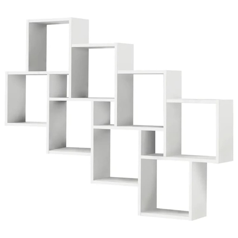 FMD Estantería de pared con 11 compartimentos blanca FMD Estantería de pared con 11 compartimentos blanca