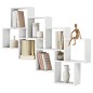FMD Estantería de pared con 11 compartimentos blanca FMD Estantería de pared con 11 compartimentos blanca