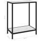 vidaXL Mesa de consola vidrio templado blanco 60x35x75 cm vidaXL Mesa de consola vidrio templado blanco 60x35x75 cm