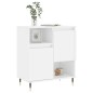 vidaXL Aparador de madera contrachapada blanco brillante 60x35x70 cm vidaXL Aparador de madera contrachapada blanco brillante 60x35x70 cm