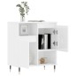 vidaXL Aparador de madera contrachapada blanco brillante 60x35x70 cm vidaXL Aparador de madera contrachapada blanco brillante 60x35x70 cm