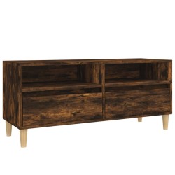 vidaXL Mueble de TV madera contrachapada roble ahumado 100x34,5x44,5cm