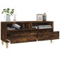 vidaXL Mueble de TV madera contrachapada roble ahumado 100x34,5x44,5cm vidaXL Mueble de TV madera contrachapada roble ahumado 100x34,5x44,5cm