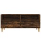 vidaXL Mueble de TV madera contrachapada roble ahumado 100x34,5x44,5cm vidaXL Mueble de TV madera contrachapada roble ahumado 100x34,5x44,5cm