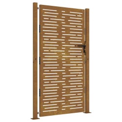 vidaXL Puerta de jardín acero corten diseño cuadrado 105x205 cm