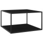 vidaXL Mesa de centro negra con vidrio negro 90x90x50 cm vidaXL Mesa de centro negra con vidrio negro 90x90x50 cm