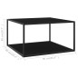 vidaXL Mesa de centro negra con vidrio negro 90x90x50 cm vidaXL Mesa de centro negra con vidrio negro 90x90x50 cm