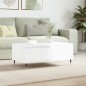 vidaXL Mesa de centro madera contrachapada blanco brillo 90x50x36,5 cm vidaXL Mesa de centro madera contrachapada blanco brillo 90x50x36,5 cm