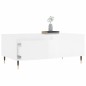 vidaXL Mesa de centro madera contrachapada blanco brillo 90x50x36,5 cm vidaXL Mesa de centro madera contrachapada blanco brillo 90x50x36,5 cm