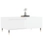 vidaXL Mesa de centro madera contrachapada blanco brillo 90x50x36,5 cm vidaXL Mesa de centro madera contrachapada blanco brillo 90x50x36,5 cm