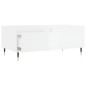 vidaXL Mesa de centro madera contrachapada blanco brillo 90x50x36,5 cm vidaXL Mesa de centro madera contrachapada blanco brillo 90x50x36,5 cm