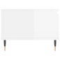 vidaXL Mesa de centro madera contrachapada blanco brillo 90x50x36,5 cm vidaXL Mesa de centro madera contrachapada blanco brillo 90x50x36,5 cm