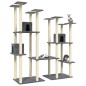vidaXL Rascador para gatos con postes de sisal gris oscuro 174 cm vidaXL Rascador para gatos con postes de sisal gris oscuro 174 cm