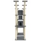 vidaXL Rascador para gatos con postes de sisal gris oscuro 174 cm vidaXL Rascador para gatos con postes de sisal gris oscuro 174 cm