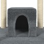vidaXL Rascador para gatos con postes de sisal gris oscuro 174 cm vidaXL Rascador para gatos con postes de sisal gris oscuro 174 cm