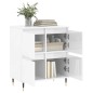 vidaXL Aparador de madera contrachapada blanco brillante 60x35x70 cm vidaXL Aparador de madera contrachapada blanco brillante 60x35x70 cm