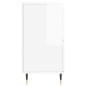 vidaXL Aparador de madera contrachapada blanco brillante 60x35x70 cm vidaXL Aparador de madera contrachapada blanco brillante 60x35x70 cm