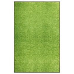 vidaXL Felpudo lavable verde 120x180 cm