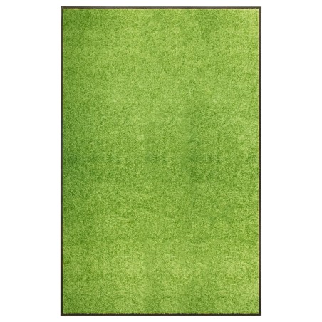 vidaXL Felpudo lavable verde 120x180 cm