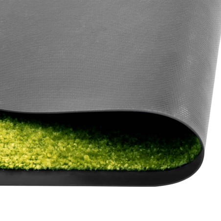 vidaXL Felpudo lavable verde 120x180 cm