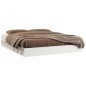 vidaXL Estructura de cama madera maciza blanco 120x200 cm