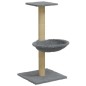 vidaXL Rascador para gatos con poste de sisal gris claro 74 cm