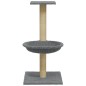 vidaXL Rascador para gatos con poste de sisal gris claro 74 cm