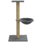 vidaXL Rascador para gatos con poste de sisal gris claro 74 cm