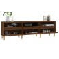 vidaXL Mueble de TV madera contrachapada roble marrón 150x30x44,5 cm vidaXL Mueble de TV madera contrachapada roble marrón 150x30x44,5 cm
