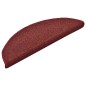 vidaXL Alfombras de peldaños de escalera 15 uds rojo 56x17x3 cm vidaXL Alfombras de peldaños de escalera 15 uds rojo 56x17x3 cm