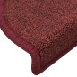 vidaXL Alfombras de peldaños de escalera 15 uds rojo 56x17x3 cm vidaXL Alfombras de peldaños de escalera 15 uds rojo 56x17x3 cm