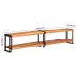 vidaXL Mueble de TV madera maciza de acacia 200x30x40 cm